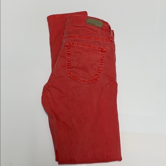 AG Stevie Red Denim Ankle jeans size 27 - Picture 5 of 7